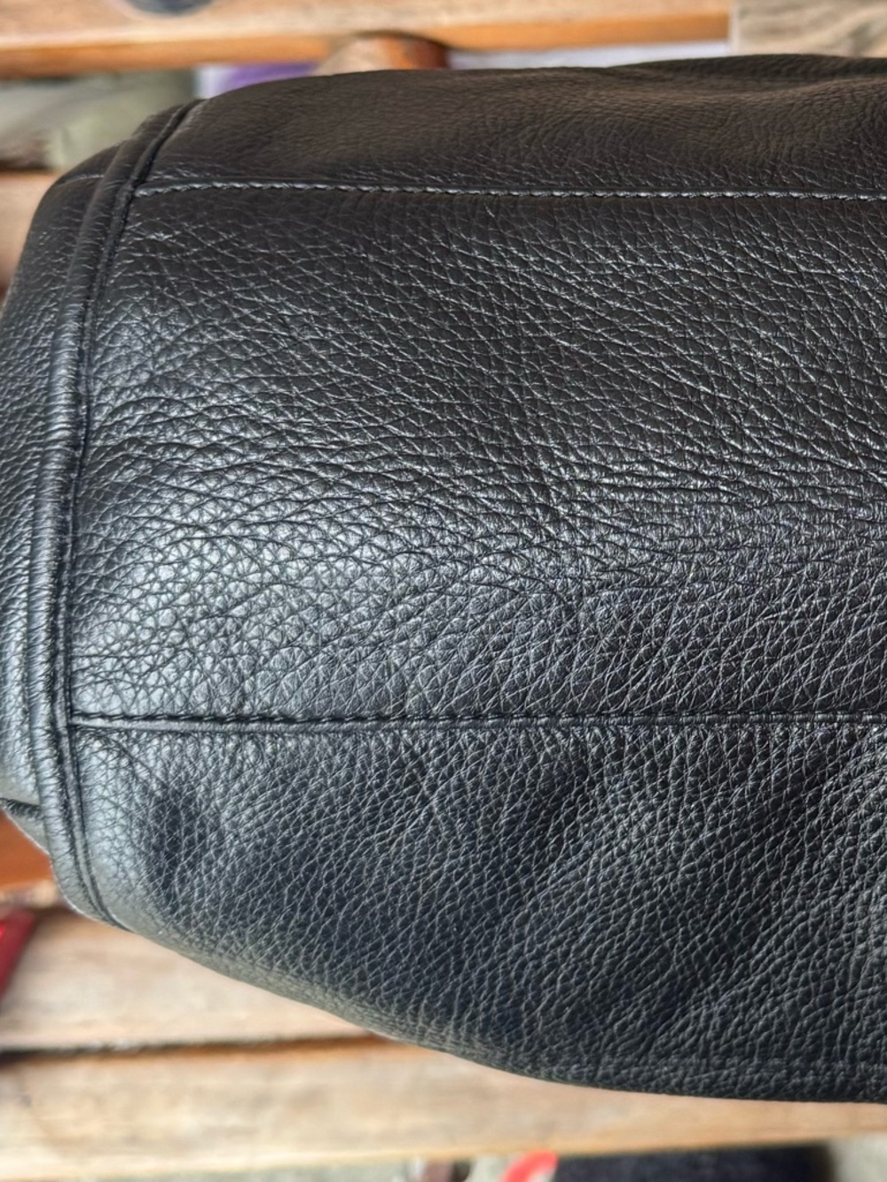 Coach Park Pebbled Leather Carrie Tote - Picture 5 of 12